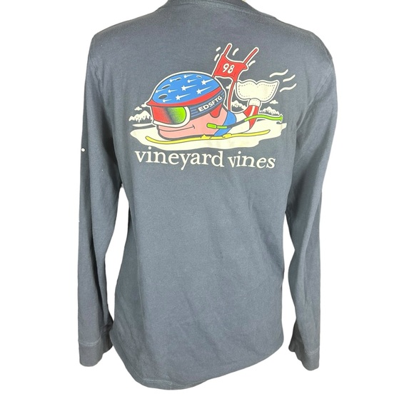 VINEYARD VINES: 1998 Ski Long Sleeve Graphic Tee -Size Large Kids - Picture 2 of 10